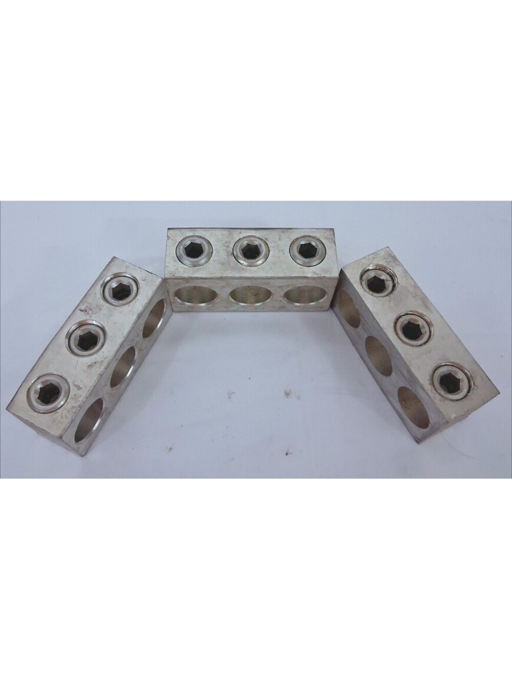 Aluminum Lug, 1" Holes  3 Ports 1" Holes Lot of 3